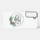 Coque Samsung Galaxy Vibrations de gratitude blanches (Verso Horizontal)