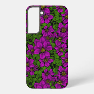 Coque Samsung Galaxy Vigne Clematis rose