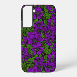 Coque Samsung Galaxy Vigne de clématite pourpre
