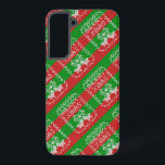 Coque Samsung Galaxy Vilain pull motif sonnettes Joyeux fils Xmas<br><div class="desc">motif tricot dans un style de pull moche avec cloches jingle et texte Joyeux Xmas</div>