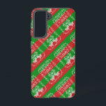 Coque Samsung Galaxy Vilain pull motif sonnettes Joyeux fils Xmas<br><div class="desc">motif tricot dans un style de pull moche avec cloches jingle et texte Joyeux Xmas</div>