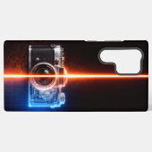 Coque Samsung Galaxy Vintage Camera Blueprint (Verso Horizontal)
