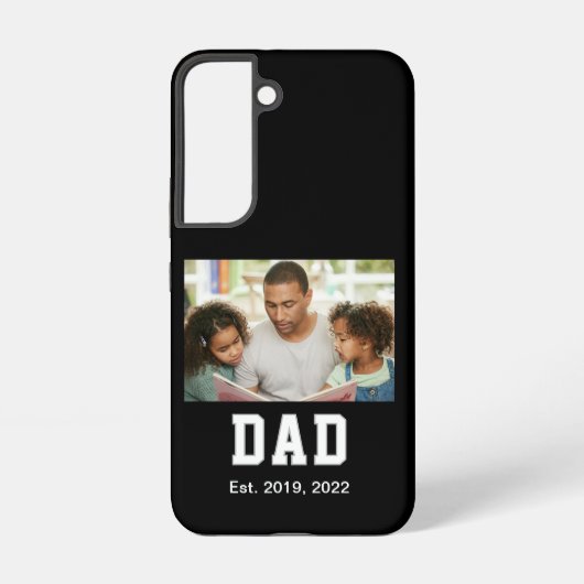 Coque Samsung Galaxy Vintage Dad Established Text Photo (Verso)