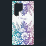 Coque Samsung Galaxy Vintage Pastel Colorful Floral Design<br><div class="desc">Un design ancien,  vintage et coloré,  à disposition florale,  que vous pouvez personnaliser.</div>
