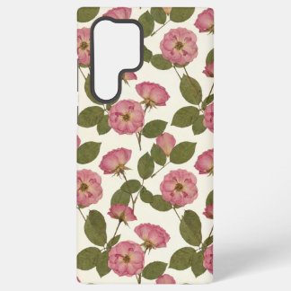 Coque Samsung Galaxy Vintage Pink Botanical Rose- Romantic Pressed