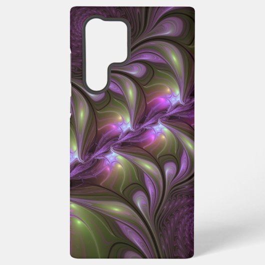 Coque Samsung Galaxy Violet Abstrait violet violet kaki fractal (Verso)