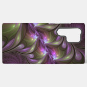 Coque Samsung Galaxy Violet Abstrait violet violet kaki fractal (Verso Horizontal)