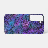 Coque Samsung Galaxy Violet et noir Abstrait Line Art unique (Verso Horizontal)