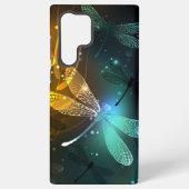 Coque Samsung Galaxy Vol de libellule verte lumineuse (Verso)