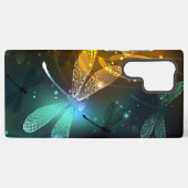 Coque Samsung Galaxy Vol de libellule verte lumineuse (Verso Horizontal)