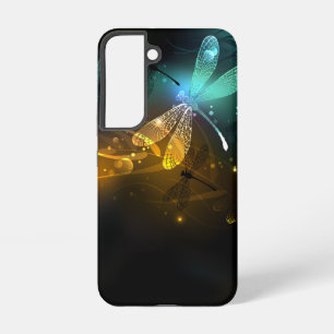 Coque Samsung Galaxy Vol libellule lumineuse verte