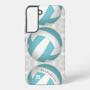 Coque Samsung Galaxy volleyball personnalisé pour fille de couleur pers