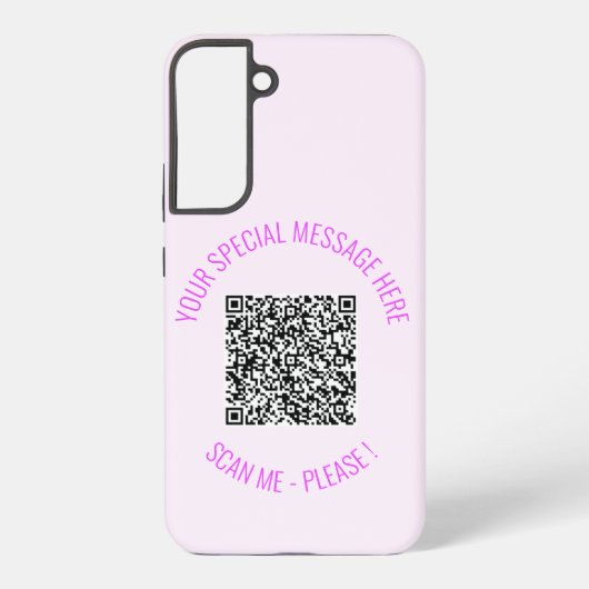 Coque Samsung Galaxy Votre code QR Texte Votre message spécial Cadeau m (Verso)