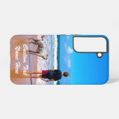 Coque Samsung Galaxy Votre photo d'animal de compagnie avec texte perso (Verso Horizontal)