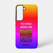 Coque Samsung Galaxy Votre QR Code Scan texte personnalisé Samsung Gala (Verso)