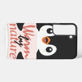 Coque Samsung Galaxy Warm by nature: Adorable Penguin with Playful Text (Verso Horizontal)