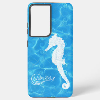 Coque Samsung Galaxy Water Baby Seahorse Wave Case