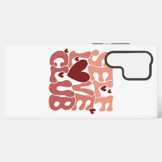 Coque Samsung Galaxy Wavy 70s Font "Self Love Club" Hearts (Verso Horizontal)