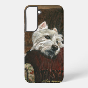 Coque Samsung Galaxy Westie sur canapé