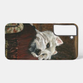 Coque Samsung Galaxy Westie sur canapé (Verso Horizontal)