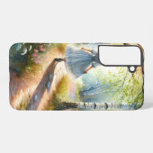 Coque Samsung Galaxy Whimsical Girl Dancing Through Birch Forest (Verso Horizontal)