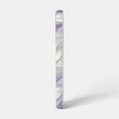 Coque Samsung Galaxy White Purple Leaf Elegant Pattern (Côté gauche)