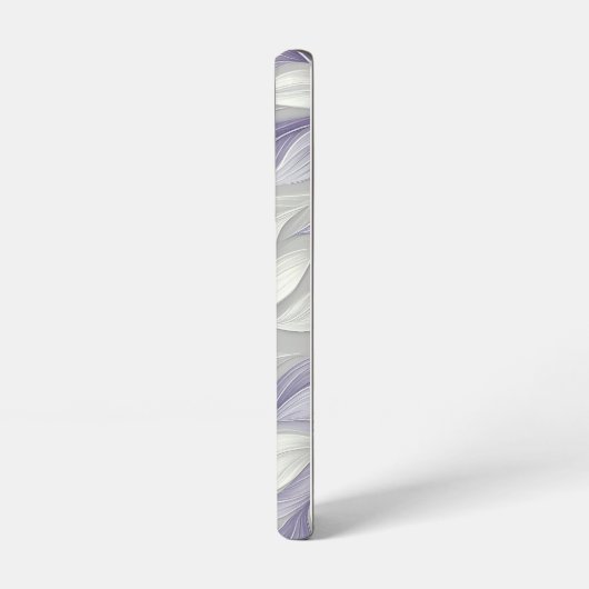 Coque Samsung Galaxy White Purple Leaf Elegant Pattern (Côté gauche)