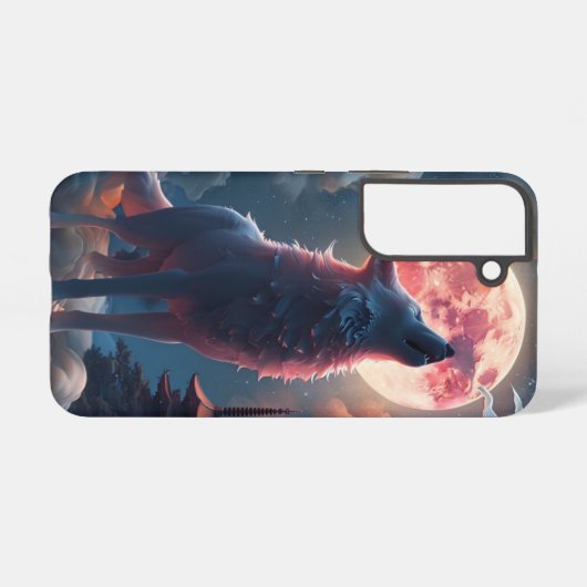 Coque Samsung Galaxy Wolf Howling (Verso Horizontal)