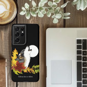 Coque Samsung Galaxy Wolf Howling Moon