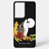 Coque Samsung Galaxy Wolf Howling Moon (Verso)