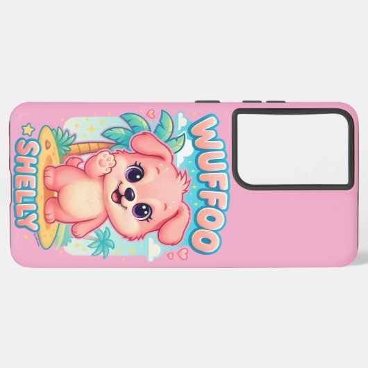 Coque Samsung Galaxy Wuffoo Shelly Kawaii Puppy Tropical Island (Côté gauche)