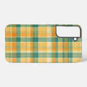 Coque Samsung Galaxy Yellow and Green Tartan Plaid Pattern (Verso Horizontal)