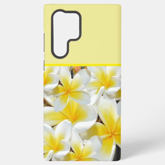 Coque Samsung Galaxy Yellow Frangipani Bouquet, (Verso)