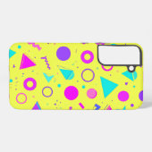 Coque Samsung Galaxy Yellow Neon Memphis Geometric 80s Design (Verso Horizontal)