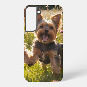 Coque Samsung Galaxy Yorkshire Chiot Jouer dans l'herbe
