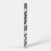 Coque Samsung Galaxy Zinnias, monochrome sur blanc (Côté droit)