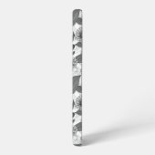 Coque Samsung Galaxy Zinnias, monochrome sur blanc (Côté gauche)