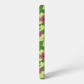 Coque Samsung Galaxy Zinnias rose sur vert clair (Côté gauche)