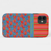 Coque Scarlet Poppies et Stripes iPhone 5/5s (Dos (Horizontal))
