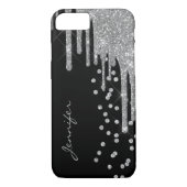 Coque Silver Parties scintillant Drips iPhone 8 (Dos)