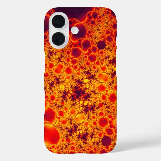 Coque smartphone orange fractal (Verso)