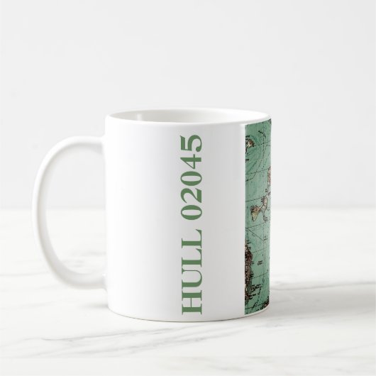Coque, tasse de café verte de tons du (Gauche)