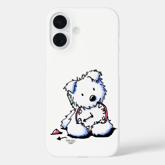 Coque temps Westie-coque iphone de date (Verso)