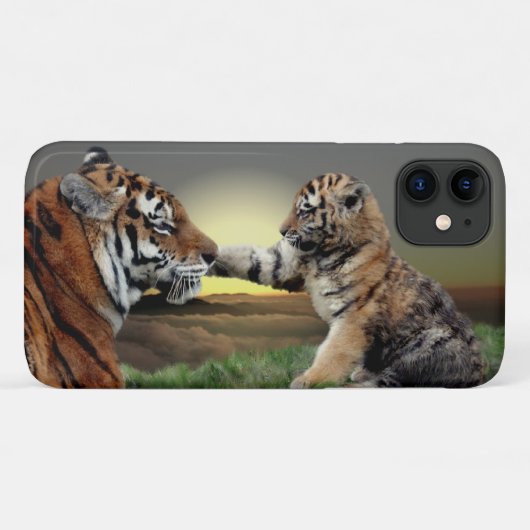 Coque Tiger et Cub iPhone 11 (Dos (Horizontal))