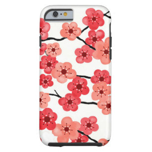 Coque Tough iPhone 6 cas de l'iPhone 6/6s avec des fleurs de cerisier