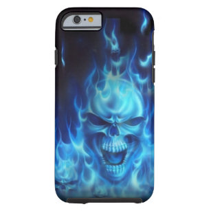 Coque Tough iPhone 6 Crâne bleu du feu