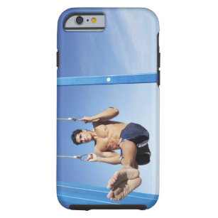 Coque Tough iPhone 6 L'homme sur une plage établissant sur l'exercice