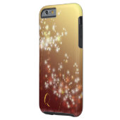 Coque Tough iPhone 6 Monogramme floral de pissenlits éclatants (Dos/Gauche)