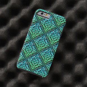 Coque Tough iPhone 6 Noeud celtique - Bleu diamant Vert