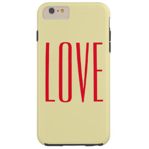 Coque Tough iPhone 6 Plus Personnalisé Elegant Red Love